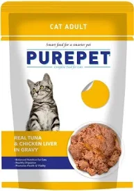 PUREPET CAT ADULT REAL CHKN GRAVY 50GM